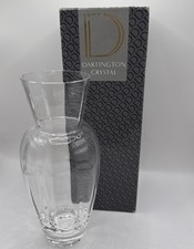 VINTAGE Dartington Crystal Portia Vase Handcrafted England Original Box & Papers picture