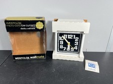 Vintage Westclox Dialite Square Clock NEW Model 26145 Wallmate USA 70s picture