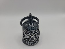 Viking Motorcycle Guardian Bell Silver Tone Norse Biker Good Luck Ride Bell picture
