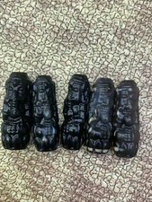 5 Pcs Rare Wonderful Tibetan Natural Agate Dzi Hand Carved *Elephant God* Beads picture