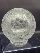 Round Crackled Glass Light Swag Lamp Shade Globe 6 1/4