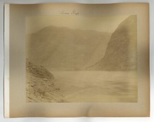 China Yangtze River Village 1880 Fishing Boat Chinese Albumen Cabinet Card Photo picture