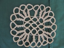 Antique Tatted Lace ROUND 6 X6 INCH BEIGE NEW VERY UNQUE picture