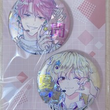 2Pcs/set Tamon's B-Side Fukuhara Tamon Ishibashi Natsuki Badge Brooch Pin picture