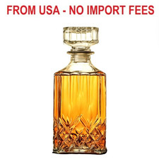 Whiskey Decanter with Airtight Geometric Stopper,32oz Liquor Decanter,Glass Deca picture