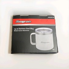 NEW Snap On Tools Breast Cancer Awareness 14 Oz Stainless Steel Mug picture