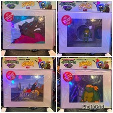 Vintage Murakami Wolf Swenson TMNT Original Animation Art Cel Lot of 4 COA picture