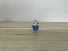 Crystal Owl Figurine Blue Faceted Glass Mini Bird Collectible picture
