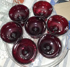 Ruby Red Glass Dessert Sherbet ANCHOR HOCKING MONARCH ROYAL 7 Total picture