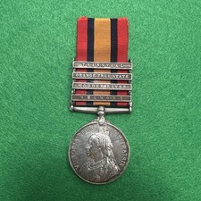 Queen’s South Africa (QSA) Medal | Boer War | early clasps | 5745 Pte A.H Nowell picture