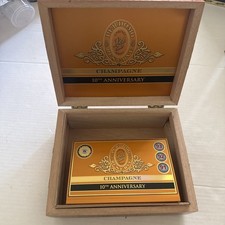 Perdomo Reserve Torpedo Champagne 10th Anniversary Empty Cigar Box picture