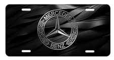 Black Mercedes-Benz Aluminum License PLEASE READ DESCRIPTION FOR DTAILS picture