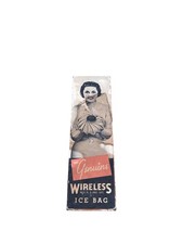 Vintage Wireless Ice Bag Size 9 Check Pattern With Original Box USA Medical picture