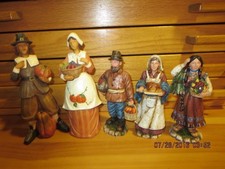 GANZ 5 PIECE THANKSGIVING PILGRIM FAMILY--#T20-11 picture