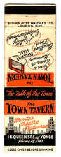TOWN TAVERN matchbook matchcover - JAZZ - TORONTO, CANADA - HISTORIC picture