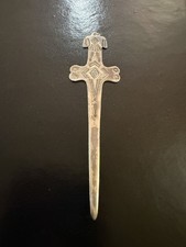 Navajo Fred Harvey Era Sterling Silver Stamped Letter Opener ~4” Vintage picture