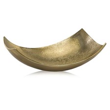 Modern Day Accents Cucha Large Scoop Bowl, Gold, 17.25