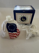 Avon Betsy Ross Figurine Sonnet Cologne Vintage Decanter Set Brand New In Box picture
