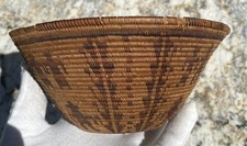 Antique Yokuts Native American Indian Basket Human Figures As Is California picture