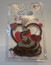 Disneyland Paris Disney Jungle Book Kaa Valentine's Day Glitter Heart Pin 2023 picture