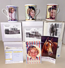 VTG 18pc Shirley Temple Danbury Mint Mug Set Complete Boxed W/ Original Receipts picture