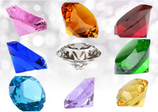3'' / 80mm Glass Diamond Shaped Paperweight Home Office Wedding Decoration Gift picture