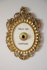 Press Button Press Champagne Framed Vintage Button,Champagne Themed Decor Wall picture