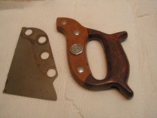 Vintage Disston U.S.A. Plastic Hand Saw Handle with Medallion & Bolts W/PATTERN picture