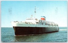 Vintage Bluenose Ferry Postcard Bar Harbor Terminal 1960 Color Photo picture