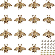 15 Pcs Gold Bee Buttons, Metal Bee Buckle, Decorative Screw Back Rivet Button fo picture