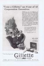 1926, 1929, & 1935 Original Ads - GILLETTE SAFETY RAZOR CO., BOSTON, MA - 3 ADS picture