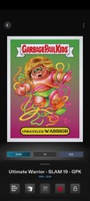 WWE Topps Slam Digital Gpk Garbage Pail Kids Ultimate Warrior Grail Card. READ picture