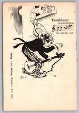 Antique German Wagner Tannhauser Humor Opera Postcard Jos Seiling Munich picture