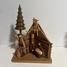 Vintage Polish Wood Nativity Holy Family S Sitarski J Fedorowicz Folk Art picture