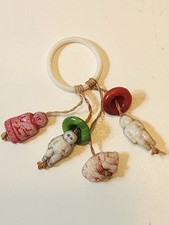 Vintage RARE Czech Glass Charms On Ring  picture