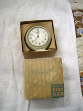 WESTCLOX BABY BEN ALARM CLOCK 1940S 1950S ORIGINAL BOX MCM picture