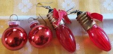 2 Pair Christmas Wire Pierced Earrings Dangle Christmas Lights Bulbs Ornaments picture