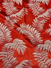 Luxe VAMPY RED 1920s Gatsby Art Deco Garnet  Barkcloth Era Vintage Drape Curtain picture