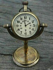 handmade decor Vintage Brass Desk Clock Table Clock Antique Nautical Clock gifts picture