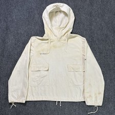 Vintage 1940s WWII US Navy Gunners Smock Anorak White Size 2 Stencil Military ￼ picture