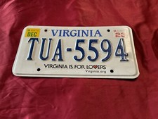 Tua Virgina License Plate picture