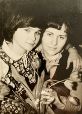 Beautiful Girls Hugging Pretty Attractive Young Women Soviet Vintage Photo USSR picture