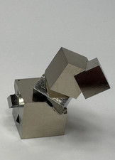 LARGE Rare Lusterous Entwined Interlocking Rectangle Pyrite Cube Cluster_Spain picture