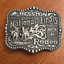 NEW 2007 Hesston Montana Silversmiths National Finals Rodeo Belt Buckle NFR AGCO picture