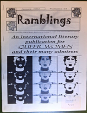 Ramblings Magazine January 2002 Vol 15 Illustrated Queer Women Literature LGBTQA picture
