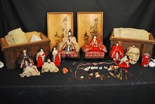 10 ANTIQUE 1896 JAPANESE GIRLS DAY HINA NINGYO DOLL DOLLS n Original Boxes / LOT picture