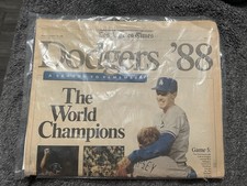 1988 Los Angeles Dodgers World Series Champions Newspaper picture