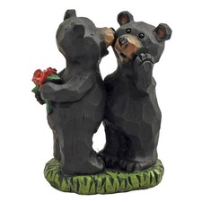 Lipco Black Bear Couple in Love Figurine, 4-inches,Sculptures & Figurines picture
