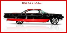 1960 Buick LeSabre in Black & Red NEW Sign: 9x18