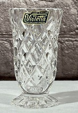 BEAUTIFUL Violetta Miniature Vase, Made In Poland, 24% Lead Crystal, 3.7